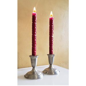 Vintage Pewter Candlestick Holders